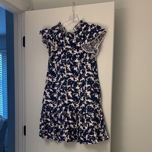 Pinch Navy and White Floral Kids Dress